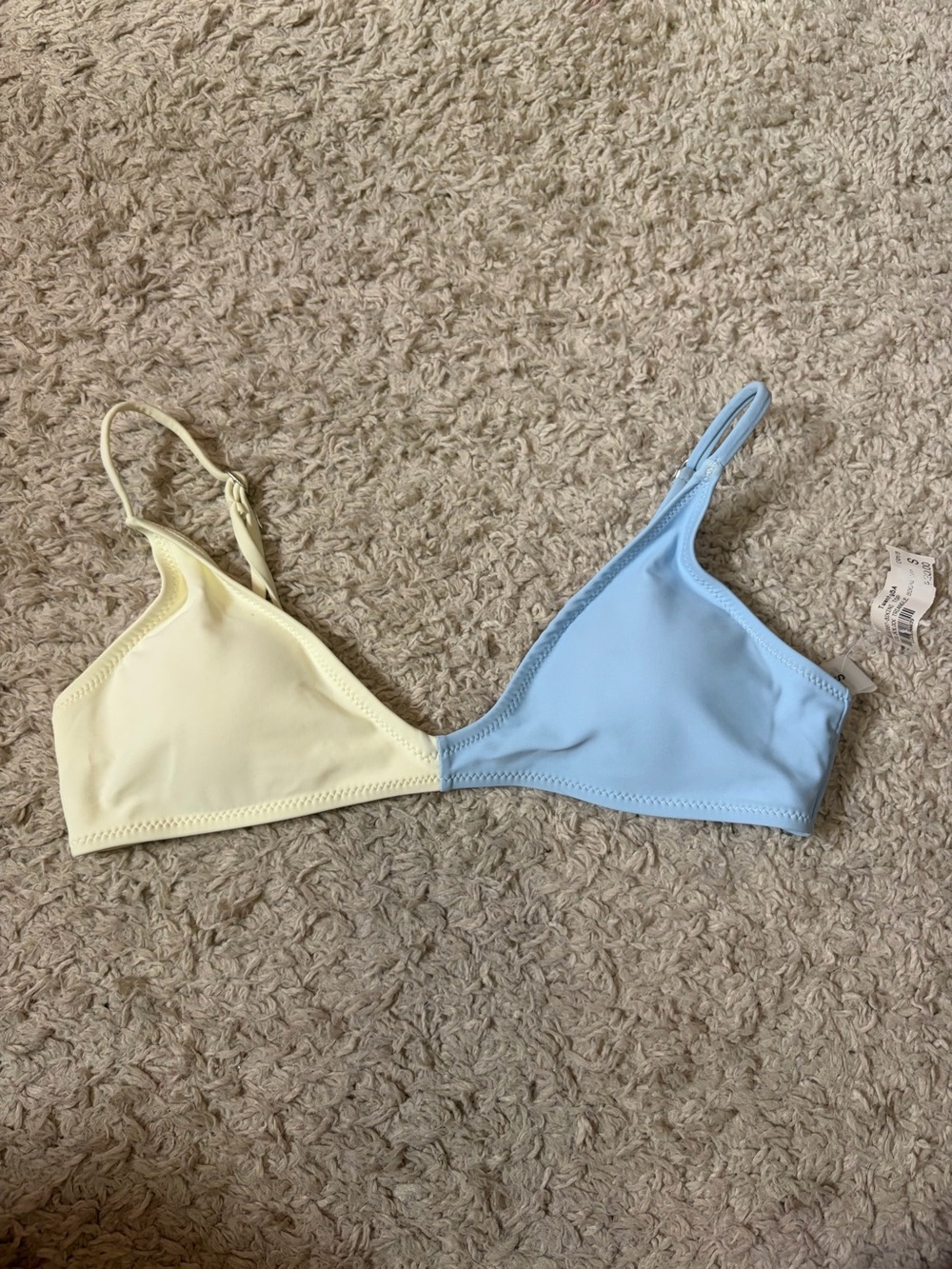 Twenty Pastel Blue Triangle Bikini Top